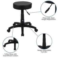 Emma And Oliver Black Adjustable Doctors Stool On Wheels With Ergonomic Molded Seat 10 Emma And Oliver Black Adjustable Doctors Stool On Wheels With Ergonomic Molded Seat -WorkHaven Sales Shop GUEST f2f61cba 78e9 4278 9c4a 33ef2fefefb1