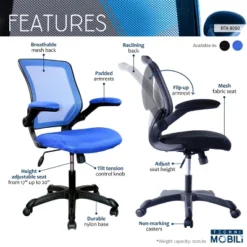Mesh Task Office Chair With Flip Up Arms Blue - Techni Mobili 10 Mesh Task Office Chair With Flip Up Arms Blue - Techni Mobili -WorkHaven Sales Shop GUEST f32337b1 65a2 4039 8eb7 d5af82a890dd
