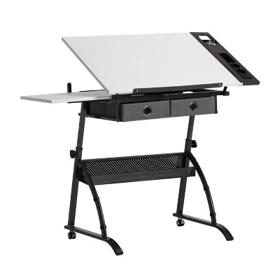 Core Drawing Table And Stool Set Charcoal Black/White - Studio Designs 9 Core Drawing Table And Stool Set Charcoal Black/White - Studio Designs - Image 9