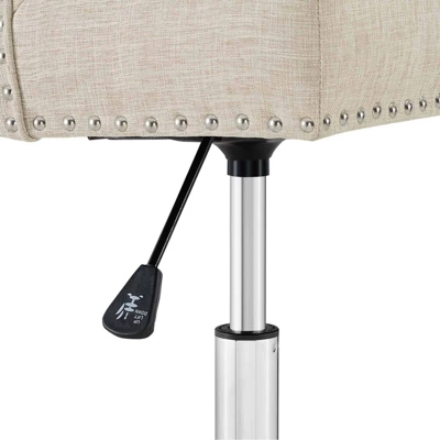 Regent Swivel Upholstered Fabric Office Chair Beige - Modway 5 Regent Swivel Upholstered Fabric Office Chair Beige - Modway - Image 5