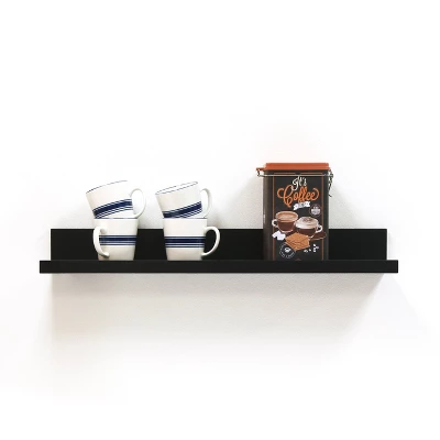 36" Picture Ledge Wall Shelf Black - Inplace 1 36" Picture Ledge Wall Shelf Black - Inplace