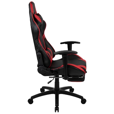 BlackArc Echo Gaming Desk & Chair Set: Black & Red Faux Leather Reclining Gaming Chair; Gaming Desk With Headphone Hook And Cupholder 3 BlackArc Echo Gaming Desk & Chair Set: Black & Red Faux Leather Reclining Gaming Chair; Gaming Desk With Headphone Hook And Cupholder - Image 3