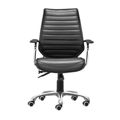 Modern Low Back Adjustable Office Chair Black - ZM Home 2 Modern Low Back Adjustable Office Chair Black - ZM Home - Image 2