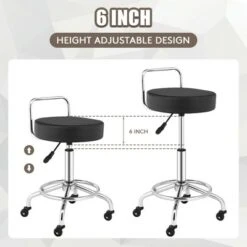 Costway Pneumatic Work Stool Rolling Swivel Task Chair Spa Office Salon W/Cushioned Seat -WorkHaven Sales Shop GUEST f4ac04a6 30a9 49ff 8f4f 1953a8c3bf12