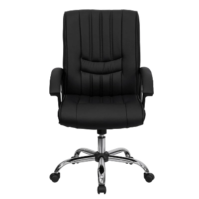 Flash Furniture Mid-Back Black LeatherSoft Swivel Manager's Office Chair With Arms 8 Flash Furniture Mid-Back Black LeatherSoft Swivel Manager's Office Chair With Arms - Image 8