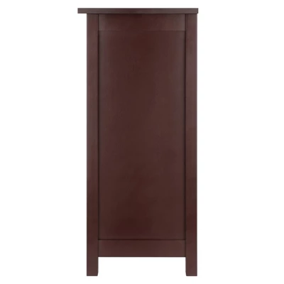 30" 3 Tier Milan Storage Shelf Or Bookshelf Medium Walnut - Winsome 2 30" 3 Tier Milan Storage Shelf Or Bookshelf Medium Walnut - Winsome - Image 2