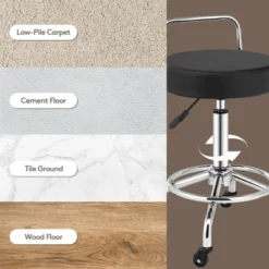 Costway Pneumatic Work Stool Rolling Swivel Task Chair Spa Office Salon W/Cushioned Seat -WorkHaven Sales Shop GUEST f56d0767 454c 4c94 b43d b2b92fa24de6