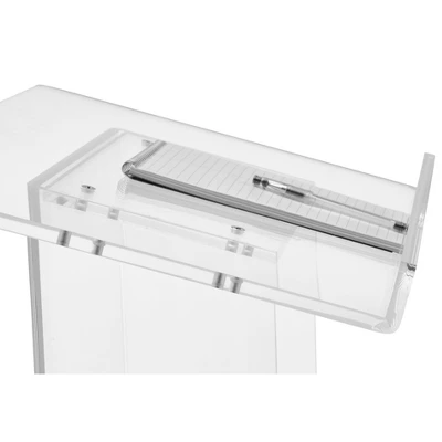 Lectern With Shelf Clear Acrylic - Hampden Furnishings 5 Lectern With Shelf Clear Acrylic - Hampden Furnishings - Image 5
