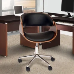 Redondo Modern Office Chair Black/Walnut - Armen Living 5 Redondo Modern Office Chair Black/Walnut - Armen Living -WorkHaven Sales Shop GUEST f5dccae2 a699 4cf2 bae3 24eba7e6d5df