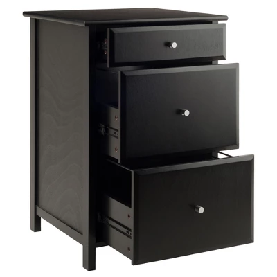 Delta File Cabinet - Black - Winsome 1 Delta File Cabinet - Black - Winsome