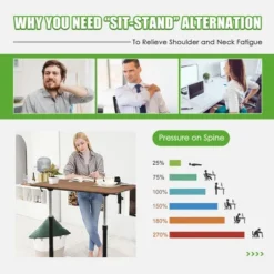 Costway Height Adjustable Computer Desk Sit Stand Rolling Notebook Table NaturalBrownBlack 17 Costway Height Adjustable Computer Desk Sit Stand Rolling Notebook Table NaturalBrownBlack -WorkHaven Sales Shop GUEST f643cf5a af68 4ac0 a6d6 d75088b7bacb