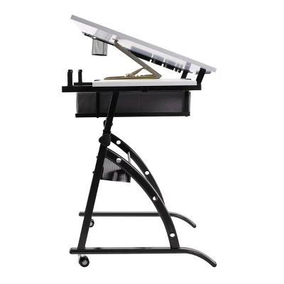 Core Drawing Table And Stool Set Charcoal Black/White - Studio Designs 14 Core Drawing Table And Stool Set Charcoal Black/White - Studio Designs - Image 14