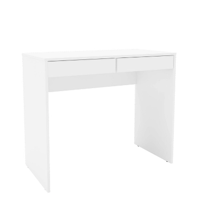 Tijuca 2 Drawer Compact Student Desk White - Polifurniture 6 Tijuca 2 Drawer Compact Student Desk White - Polifurniture - Image 6