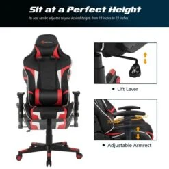 Costway Gaming Desk & Chair Set Z-Shaped Racing Style Desk With Massage Swivel Gaming Chair -WorkHaven Sales Shop GUEST f7a3c932 f98c 437d bd10 0920e7322a4c