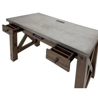 54" Jasper Writing Desk Brown - Martin Furniture 4 54" Jasper Writing Desk Brown - Martin Furniture - Image 4