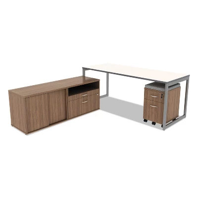 Alera Open Office Series Low File Cabinet Credenza 29 1/2x19 1/8x22 7/8Walnut LS583020WA 4 Alera Open Office Series Low File Cabinet Credenza 29 1/2x19 1/8x22 7/8Walnut LS583020WA - Image 4