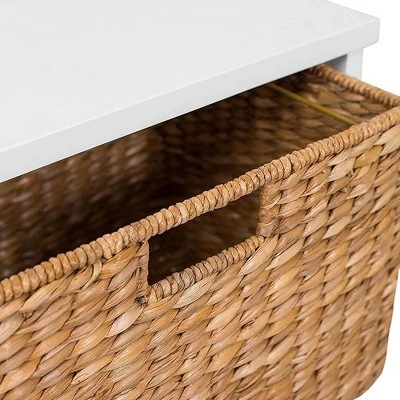 BirdRock Home Seagrass 2-Tier File Cubby Cabinet - Natural 2 BirdRock Home Seagrass 2-Tier File Cubby Cabinet - Natural - Image 2