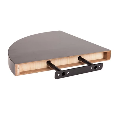 (Set Of 2) 11.5" X 1.5" Radial Floating Corner Shelves - Danya B. 4 (Set Of 2) 11.5" X 1.5" Radial Floating Corner Shelves - Danya B. - Image 4