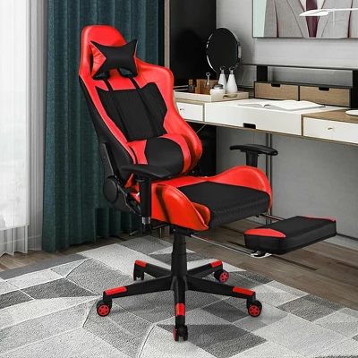 Costway Massage Gaming Chair Recliner Racing Chair W/ Massage Lumbar Support & Footrest 3 Costway Massage Gaming Chair Recliner Racing Chair W/ Massage Lumbar Support & Footrest - Image 3