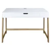 Neorustic Smart Desk With USB Ports White/Natural - Flora Home