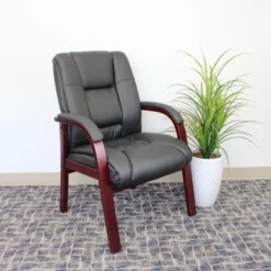 Mid-Back Wood Finished Guest Chair - Boss Office Products 12 Mid-Back Wood Finished Guest Chair - Boss Office Products -WorkHaven Sales Shop GUEST f921ac2e 57f1 45f9 b755 7ab8518b14c3