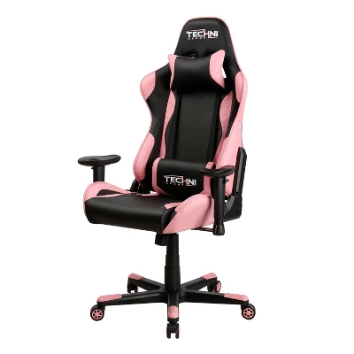 Ergonomic High Back Racer Style PC Gaming Chair Pink - Techni Sport 11 Ergonomic High Back Racer Style PC Gaming Chair Pink - Techni Sport - Image 11