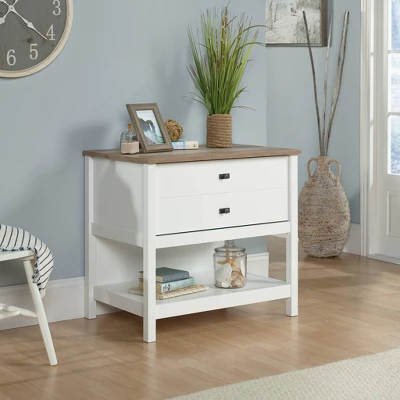 Cottage Road Lateral File Cabinet With Wood Accents And Drawer Soft White - Sauder 1 Cottage Road Lateral File Cabinet With Wood Accents And Drawer Soft White - Sauder