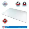 36"x42" Glass Heavy Duty Chair Mat For Hard Floors & Carpets Rectangular Clear - Floortex