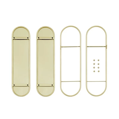 20" 2 Tier Warm Metal Hanging Bracket Wall Mounted Shelf Gold - Danya B. 10 20" 2 Tier Warm Metal Hanging Bracket Wall Mounted Shelf Gold - Danya B. - Image 10