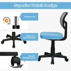 Costway Armless Office Chair Adjustable Swivel Computer Mesh Desk Chair GreenBlueGray 22 Costway Armless Office Chair Adjustable Swivel Computer Mesh Desk Chair GreenBlueGray -WorkHaven Sales Shop GUEST fc9a2520 6e23 4737 8c73 d6ed1ff2ae57