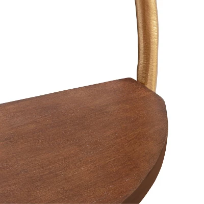 2pc Maxfield Round Wall Shelf Set Walnut Brown - Kate & Laurel All Things Decor 2 2pc Maxfield Round Wall Shelf Set Walnut Brown - Kate & Laurel All Things Decor - Image 2