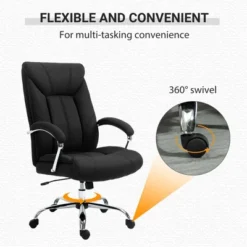 Vinsetto High Back Swivel Home Office Chair Task Ergonomic Linen Fabric Computer Chair With Arm Adjustable Height -WorkHaven Sales Shop GUEST fce9d8ea 3d3b 4ce4 85a7 d62c3cd75e7d