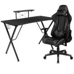 Flash Furniture Gaming Desk And Reclining Gaming Chair Set With Cup Holder, Headphone Hook, And Monitor/Smartphone Stand -WorkHaven Sales Shop GUEST fd0d6d56 9bce 4755 a662 e332e4fde4f5