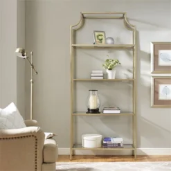 Metal Glass Bookcase In Antique Gold - Pemberly Row 14 Metal Glass Bookcase In Antique Gold - Pemberly Row -WorkHaven Sales Shop GUEST fe816336 a2a9 4379 945f a1be53c5a695