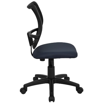 Flash Furniture Mid-Back Navy Blue Mesh Swivel Task Office Chair 2 Flash Furniture Mid-Back Navy Blue Mesh Swivel Task Office Chair - Image 2