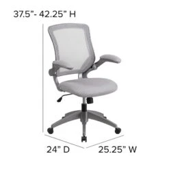 Flash Furniture Mid-Back Mesh Swivel Ergonomic Task Office Chair With Gray Frame And Flip-Up Arms 13 Flash Furniture Mid-Back Mesh Swivel Ergonomic Task Office Chair With Gray Frame And Flip-Up Arms -WorkHaven Sales Shop GUEST ffe4d2cb f677 4c94 bac4 cbd9e2e74d75